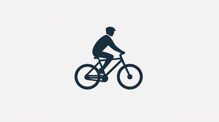 Obraz premium Cyclist Silhouette, Active and Urban Design