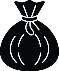 pumpkin treat sack vector icon.