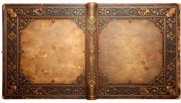 Ornate antique book cover (1) - Powered by Adobe