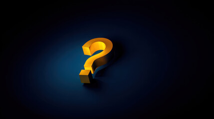 Glowing yellow question mark floating in dark background evokes curiosity and intrigue