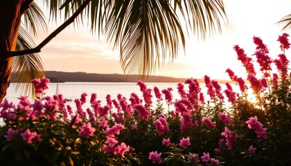 sunset on the beach