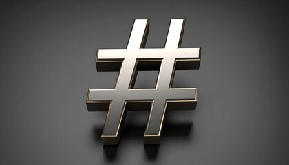 Obraz premium 3D rendered hashtag symbol