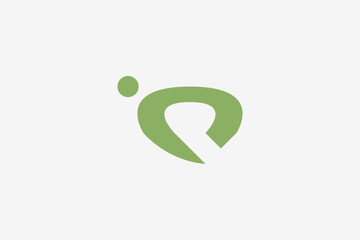Modern minimalist negative space golf logo