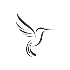 Obraz premium Unique hummingbird logo Modern and minimalist vector and abstract logo