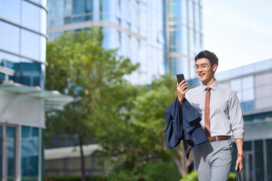 Businessman on his way home from work