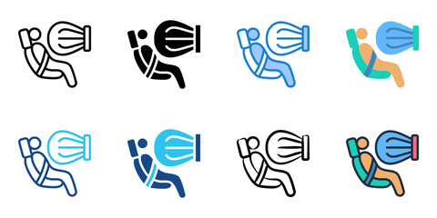 Airbag icon set multiple style collection 
