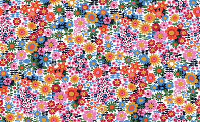 seamless floral pattern on white background