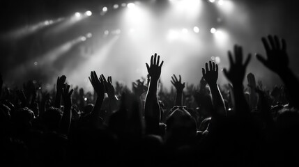 Concert Crowd: A Symphony of Raised Hands