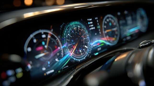 Futuristic Car Dashboard Display