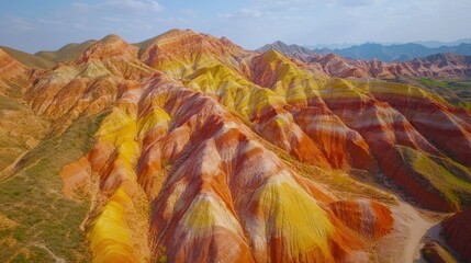 Colorful mountain range panorama (1)