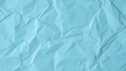 Obraz premium Light Blue Wrinkled Paper Background Texture, Abstract Crumpled Paper Texture Design for Presentation or Graphic Designs