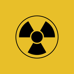 Radioactive Warning Sign in Yellow