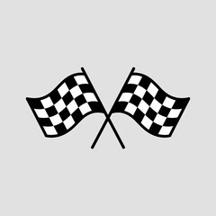 Checkered Flags Crossing the Finish Line, Symbolizing Victory in Races and Events