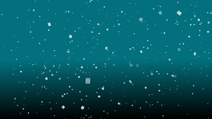 Teal Background with Scattered Light Gray Cubes Abstract Design image