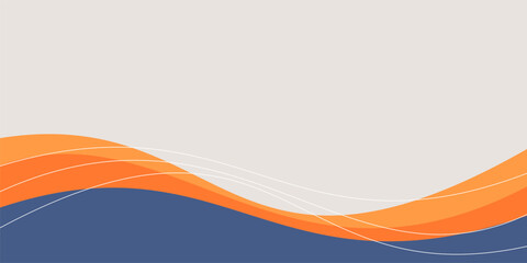 Blue orange wave background, free copyspace design. Template for banners, posters, social media.
