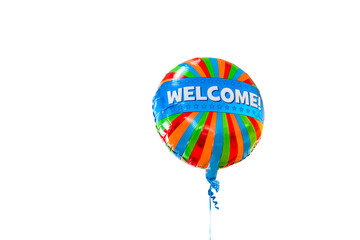 Colorful Welcome balloon isolated on white background