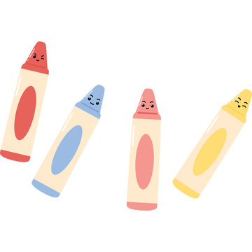 Naklejki Cute Crayon Illustration