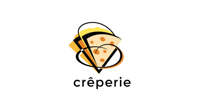 Crêpes Artistry at a Crêperie, Urban Setting, Graphic Design Concept