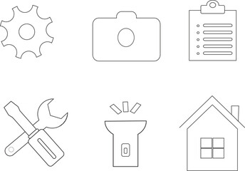 Set of Mobile Softwear Icons.