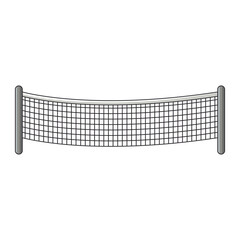 A cartoon icon of a padel net, distinguishing it from a tennis net by its lower height, representing the division of the court.