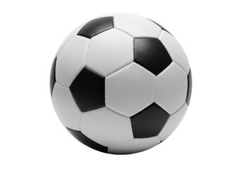 Classic black and white soccer ball on a clean background, ideal for sports themes