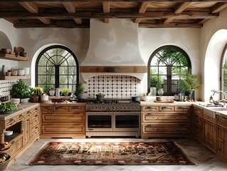  interior of the kitchen