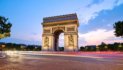 Fototapeta premium Parisian landmark at twilight