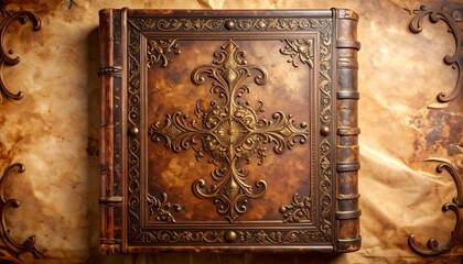 Ornate antique book on aged paper