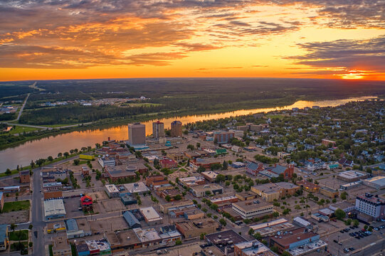 Aerial View of Prince Albert during Summer