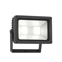 Modern LED floodlight with dual illumination, showcasing sleek design against a neutral background