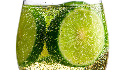 Simple Clean Composition of Glass with Sparkling Water