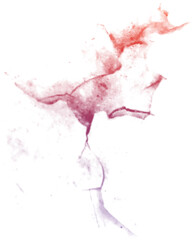 Abstract textured background with leaf shadow and vibrant paint splashes in cmyk colors