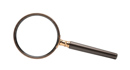 Magnifying glass isolated on white background