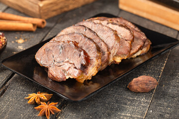 Delicious dried beef slices cold dish,Chinese food.