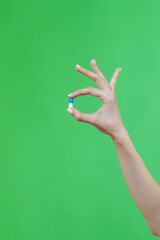 Female hand with pills