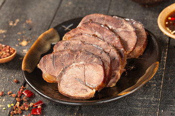Delicious dried beef slices cold dish,Chinese food.