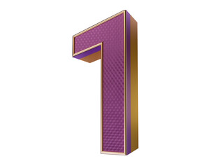 Bling Bling gold purple number 1 Text Effect