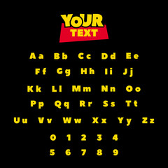 Toy Story Inspired Font Alphabet and Numbers Vector