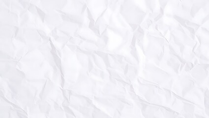 Obraz premium White crumpled paper texture background for design, Empty sheet of paper texture close-up