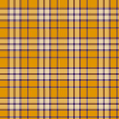 A colorful yellow and purple plaid  tartan seamless checkerboard pattern. Design for textiles and fashion graphics.