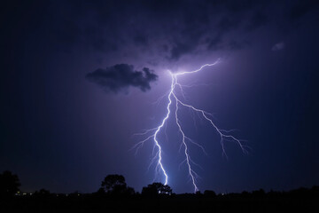 beautiful thunder in the sky. 3d rendering.