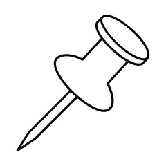 A push pin vector on white background