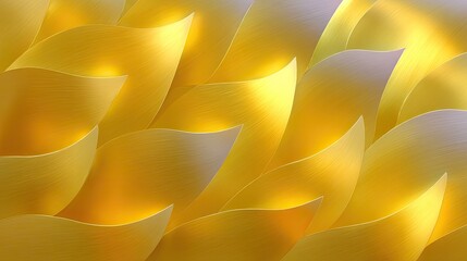 Golden Yellow Leaf Abstract Background Pattern