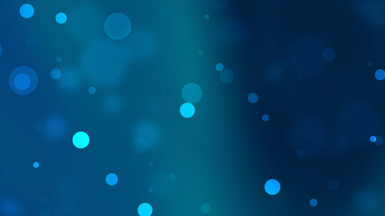 Abstract Blue Bubbles Floating on a Gradient Background