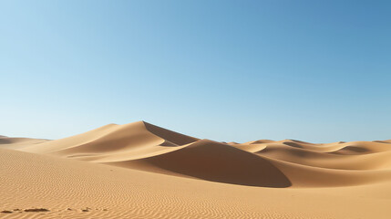 Majestic dunes captured in a serene desert landscape natural beauty in focus full view of sandy waves