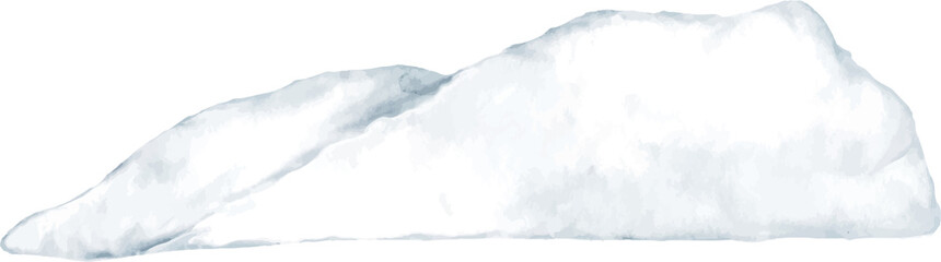 Watercolor winter landscape