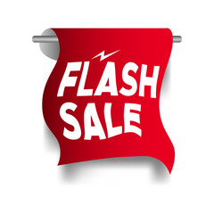 banner flash sale on white background. Vector illustration