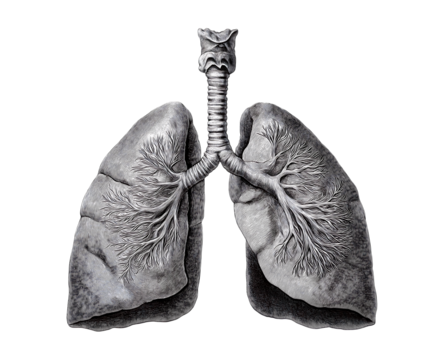 Lungs, vector illustration isolated on a transparent background