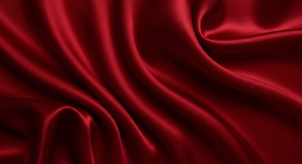 Abstract luxurious red silk background with elegant drapes and soft folds, perfect for textures.