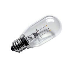Close-up of a transparent light bulb showcasing its filament design, perfect for concepts of innovation and energy.